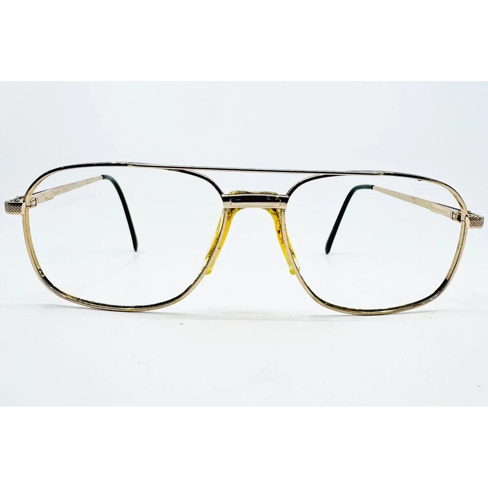 Stetson Eyeglass Frames Mens Gold Aviator Double Bridge 178 57-16